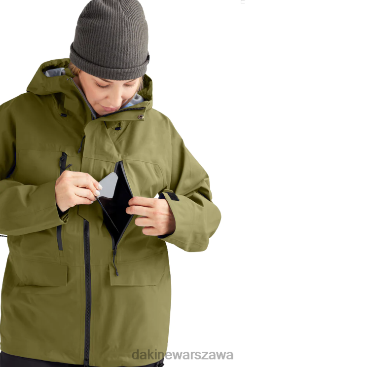 Dakine dla obu płci Kurtka nadawcza ze stretchem 3l B0XJ2350 ziemista zieleń odzież