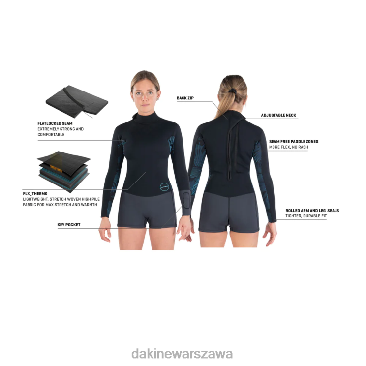 Dakine kobiety Kombinezon wiosenny z długimi rękawami Mission 2mm B0XJ2749 czarny odzież