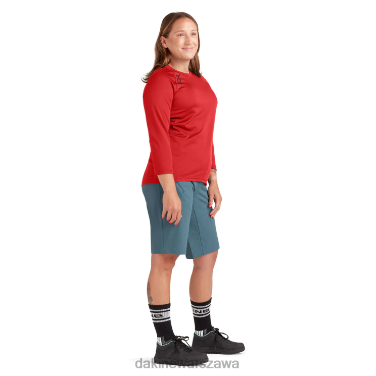 Dakine kobiety Koszulka synchronizowana 3/4 B0XJ2309 rozrywająca czerwień odzież