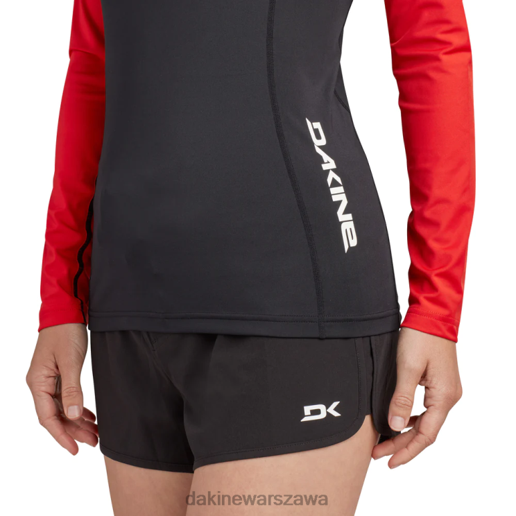 Dakine kobiety Dopasowana bluza z kapturem rashguard HD B0XJ2773 rozrywająca czerwień odzież