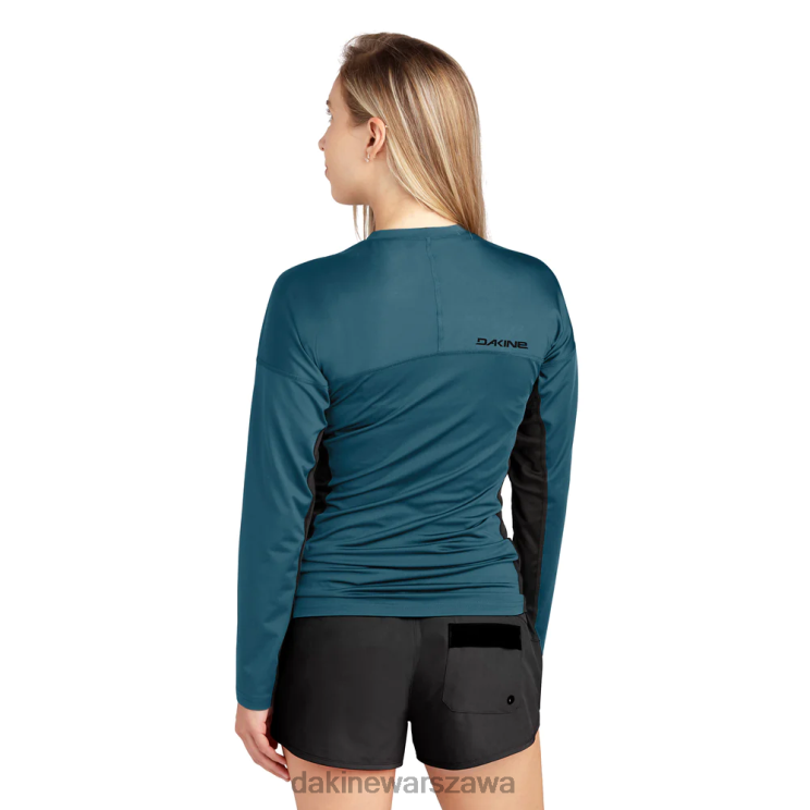 Dakine kobiety HD dobrze dopasowana załoga rashguard z długim rękawem B0XJ2346 galaktyczny błękit odzież