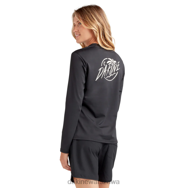 Dakine kobiety Załoga Rashguard o luźnym kroju i długim rękawie Mission B0XJ2333 czarny odzież