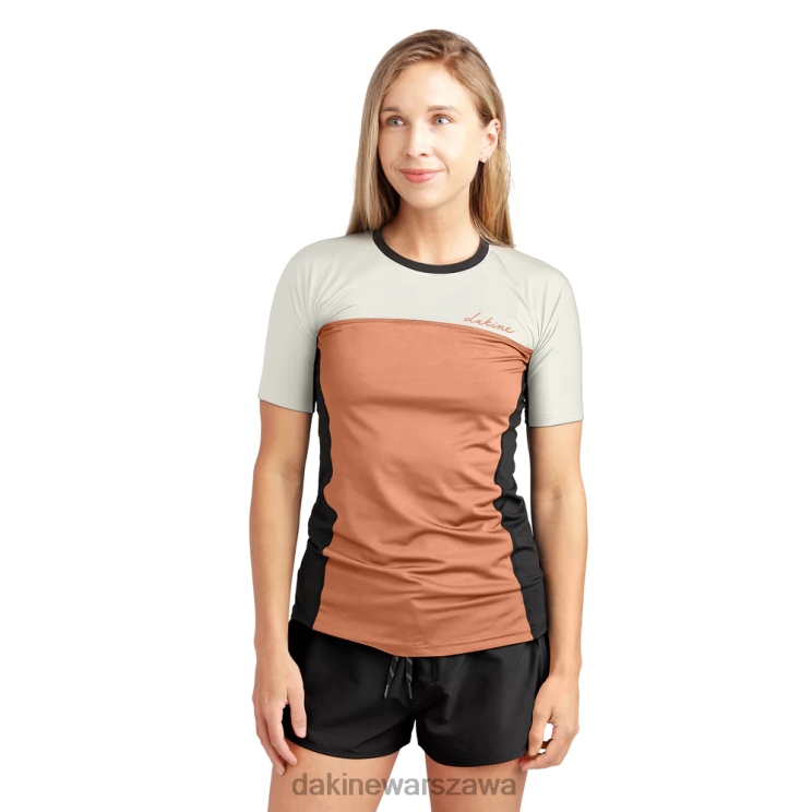 Dakine kobiety dobrze dopasowana załoga rashguard z krótkim rękawem B0XJ2335 Rafa koralowa odzież