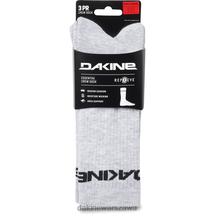 Dakine mężczyźni niezbędna skarpetka – 3 szt B0XJ2596 biały akcesorium