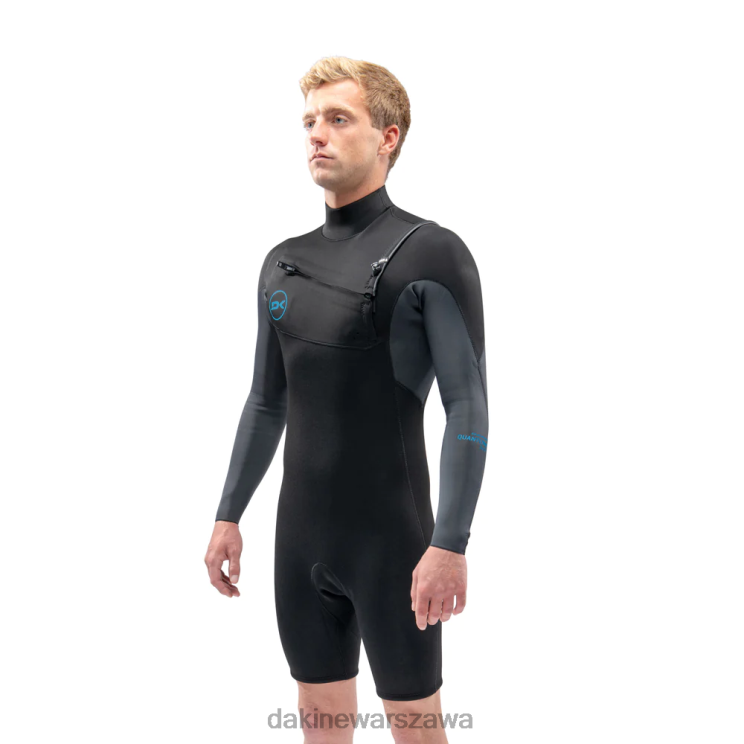 Dakine mężczyźni Kombinezon piankowy Quantum z długimi rękawami i zamkiem błyskawicznym 2/2 mm f/l B0XJ2103 czarny szary odzież