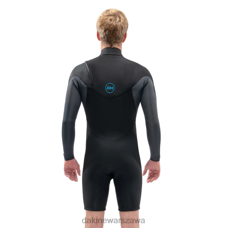 Dakine mężczyźni Kombinezon piankowy Quantum z długimi rękawami i zamkiem błyskawicznym 2/2 mm f/l B0XJ2103 czarny szary odzież