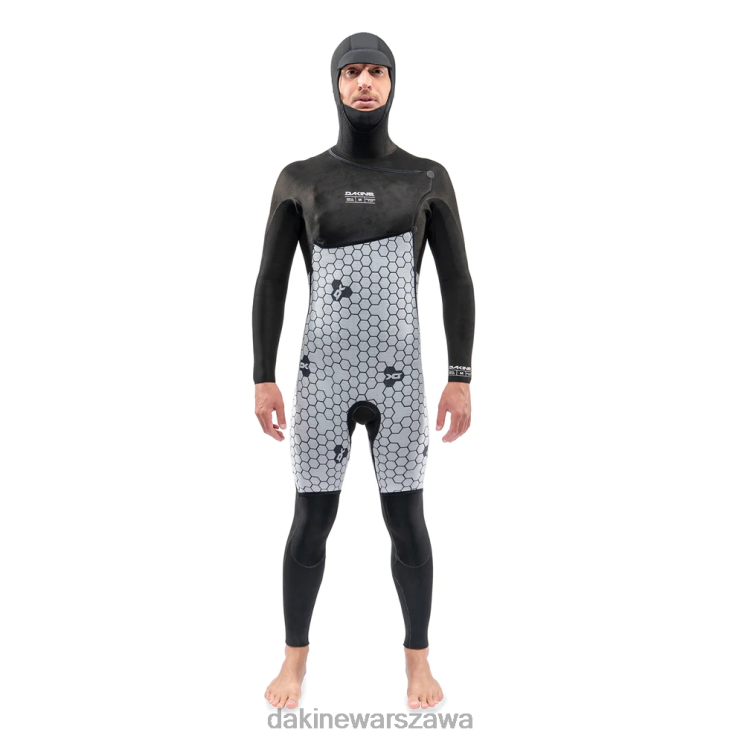 Dakine mężczyźni Kombinezon z kapturem i zamkiem błyskawicznym Mission Chest 6/5/4mm B0XJ292 czarny odzież