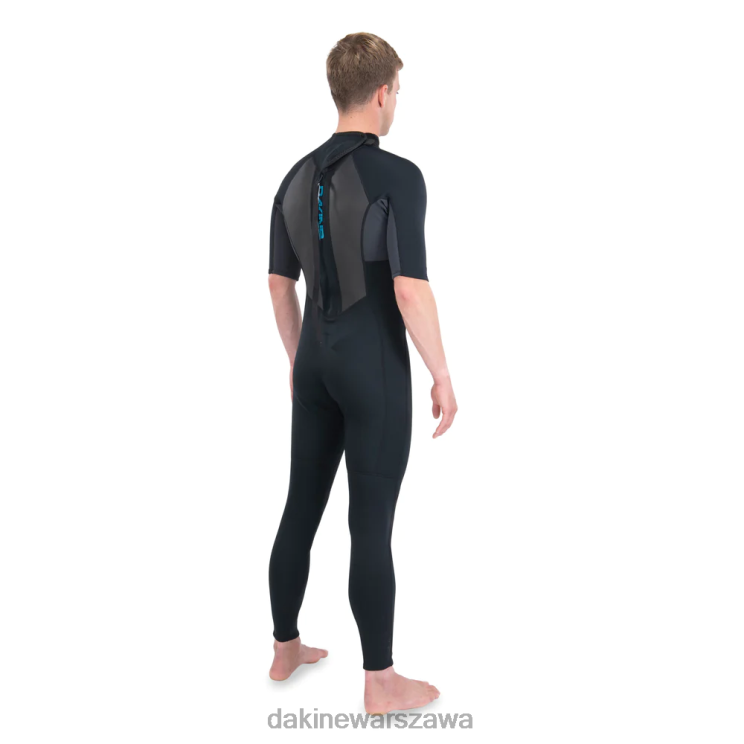 Dakine mężczyźni Pełny kombinezon z krótkim rękawem i zamkiem błyskawicznym na plecach quantum 2/2 mm f/l B0XJ2117 czarny szary odzież