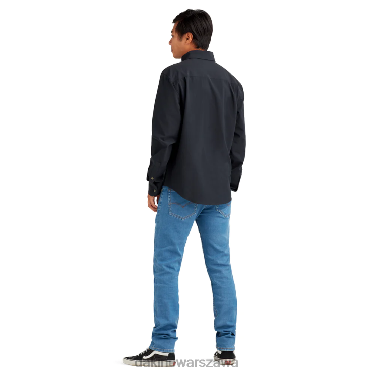 Dakine mężczyźni Zawietrzna koszula z długim rękawem, zapinana na guziki B0XJ265 czarny odzież