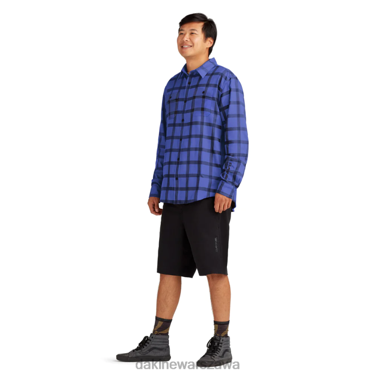 Dakine mężczyźni koszula flanelowa z ładowarką B0XJ260 rurkowa fioletowa krata odzież