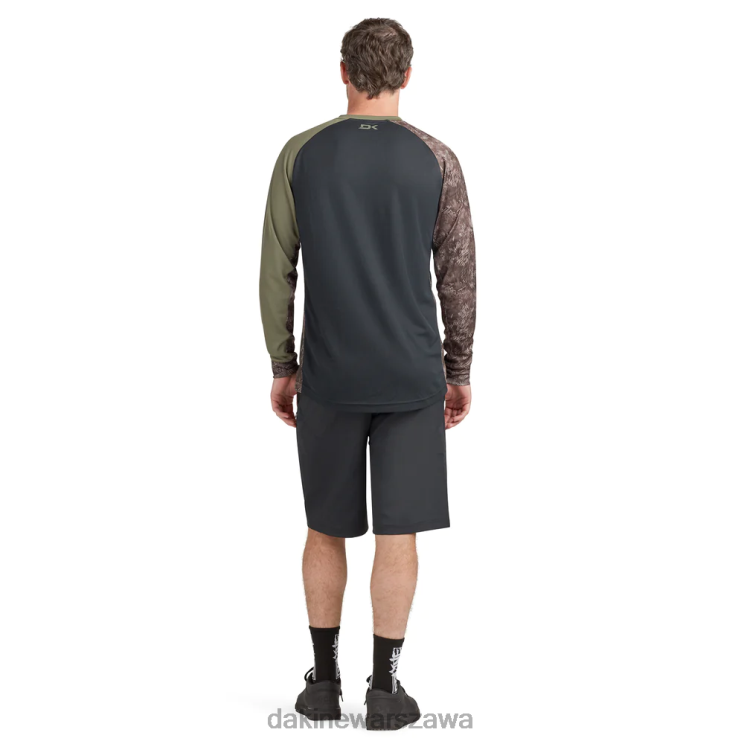 Dakine mężczyźni Koszulka rowerowa z długim rękawem Thrillium B0XJ2154 czarny/zielony canopee i nadruk hasher odzież