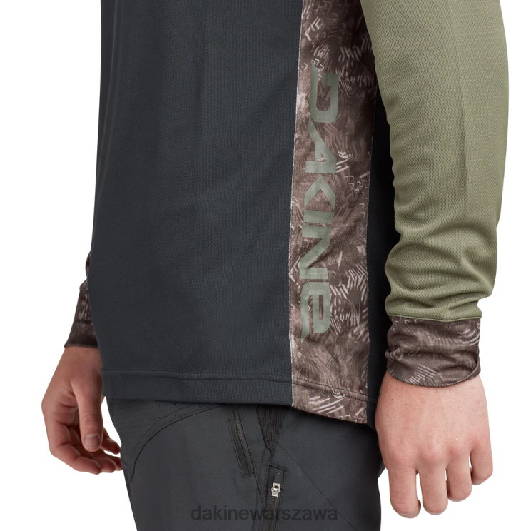 Dakine mężczyźni Koszulka rowerowa z długim rękawem Thrillium B0XJ2154 czarny/zielony canopee i nadruk hasher odzież