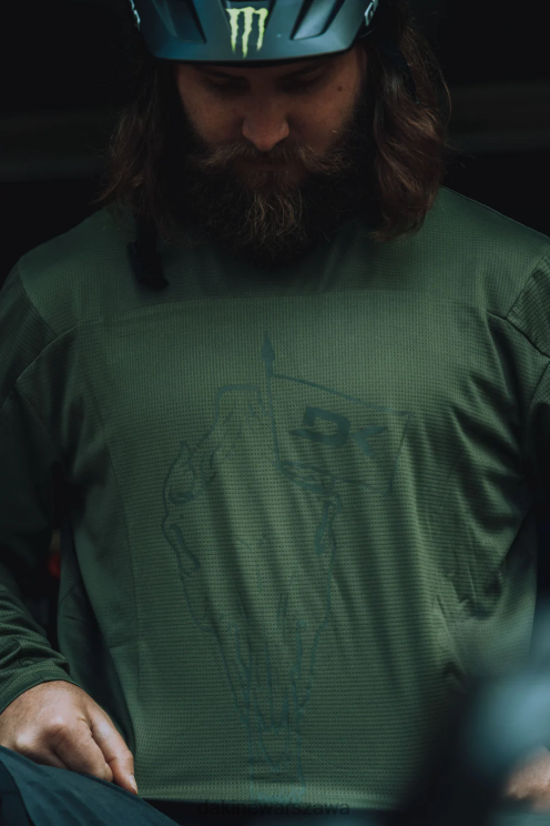 Dakine mężczyźni Koszulka rowerowa z długim rękawem syncline B0XJ2139 zielony baldachim odzież