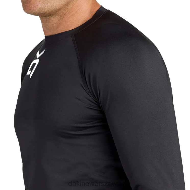 Dakine mężczyźni HD dobrze dopasowana załoga rashguard z długim rękawem B0XJ2229 czarny odzież