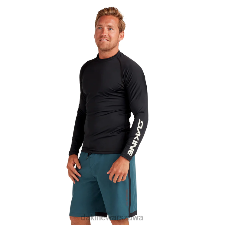 Dakine mężczyźni HD dobrze dopasowana załoga rashguard z długim rękawem B0XJ2230 czarny - 22 odzież
