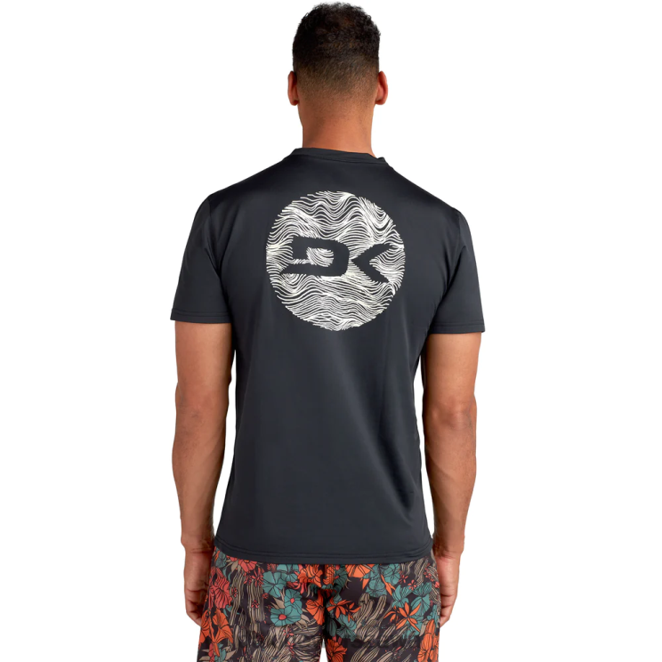 Dakine mężczyźni Mission luźny krój z krótkim rękawem rashguard załogi B0XJ2246 czarny odzież