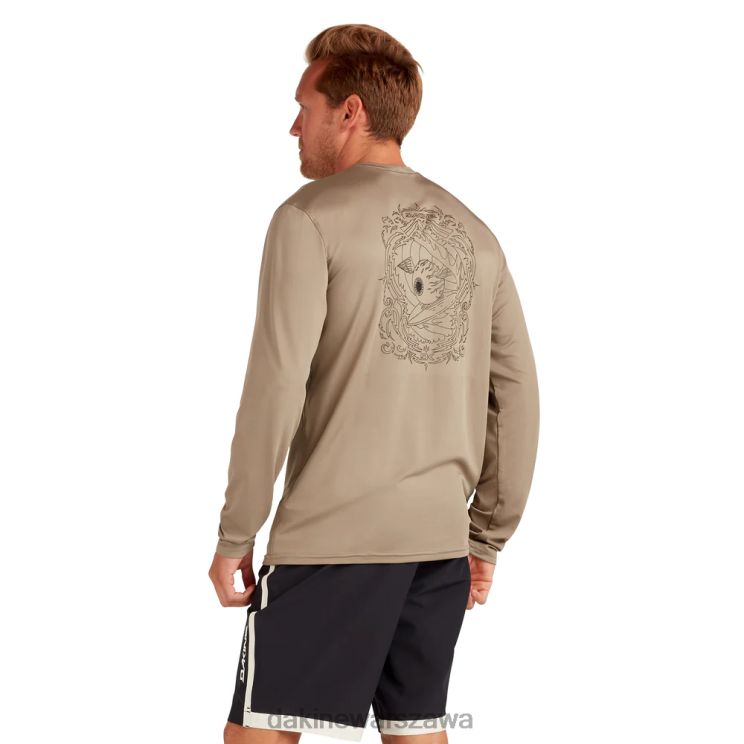 Dakine mężczyźni Załoga Rashguard o luźnym kroju i długim rękawie Mission B0XJ2243 terra khaki odzież