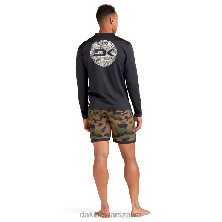 Dakine mężczyźni Załoga Rashguard o luźnym kroju i długim rękawie Mission B0XJ2244 czarny odzież
