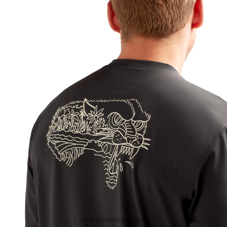 Dakine mężczyźni Załoga Rashguard o luźnym kroju i długim rękawie Mission B0XJ2244 czarny odzież